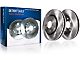 Vented Brake Rotor, Pad, Brake Fluid and Cleaner Kit; Front and Rear (03-06 Jeep Wrangler TJ w/ Rear Disc Brakes)