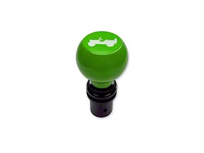 American Brothers Design Automatic Shift Knob with Bright White Jeep Logo; Black (18-23 Jeep Wrangler JL)