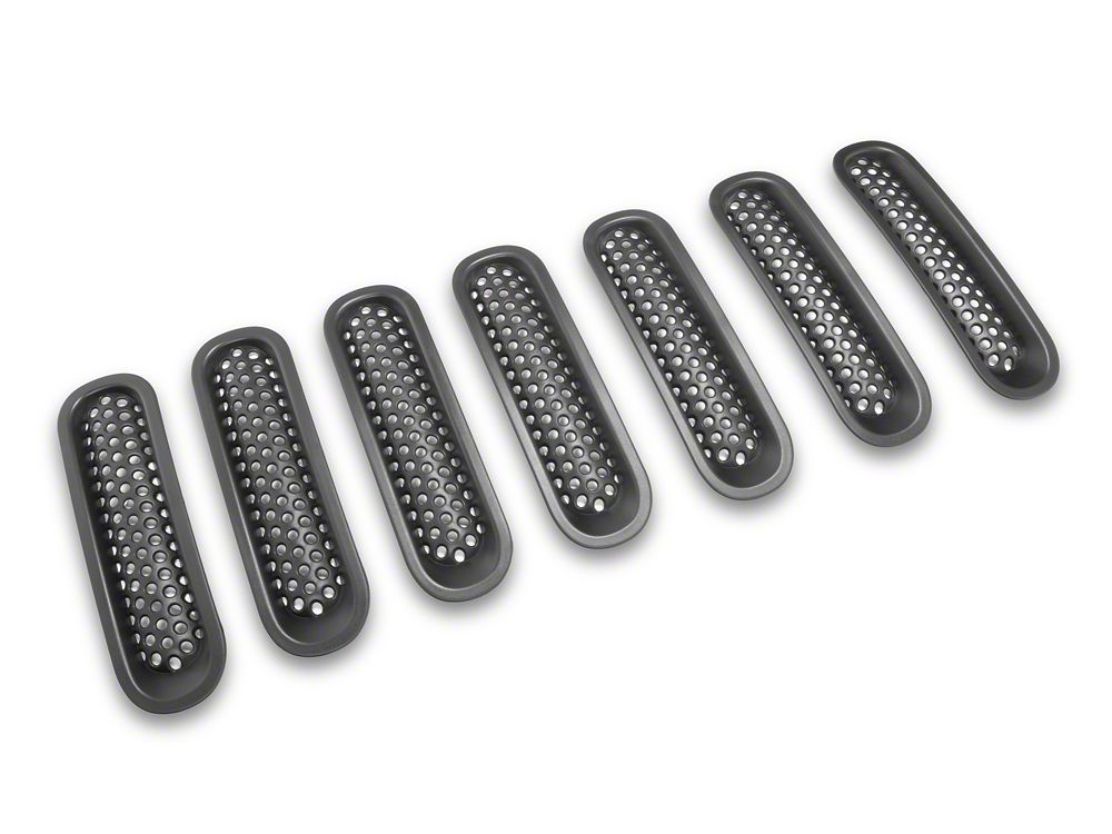 Redrock ハニカムグリルインサート;マットブラック 07-18 Jeep RedRock Honeycomb Grille Inserts; Matte Black (07-18 Jeep