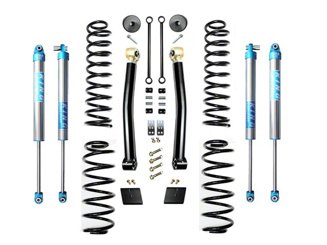 EVO Manufacturing 2.50-Inch Heavy Duty Enforcer Stage 2 Suspension Lift Kit with King 2.0 Shocks (18-24 Jeep Wrangler JL, Excluding 4xe & EcoDiesel)