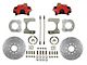 LEED Brakes Rear Disc Brake Conversion Kit with MaxGrip XDS Rotors; Red Calipers (87-01 Jeep Cherokee XJ)