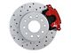 LEED Brakes Rear Disc Brake Conversion Kit with MaxGrip XDS Rotors; Red Calipers (93-98 Jeep Grand Cherokee ZJ)