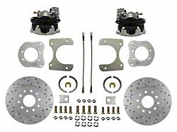 LEED Brakes Rear Disc Brake Conversion Kit with MaxGrip XDS Rotors; Zinc Plated Calipers (89-06 Jeep Wrangler YJ & TJ)