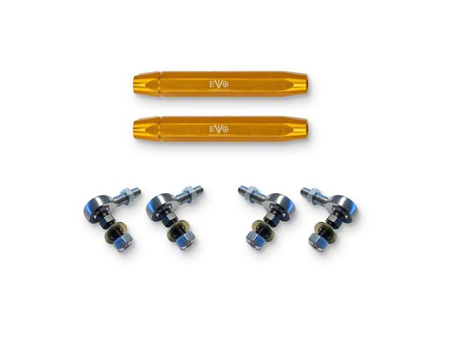 EVO Manufacturing HD Rear Sway Bar Links; 9.50 to 10.90-Inch Length Range (20-24 Jeep Gladiator JT)