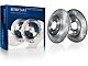 Drilled and Slotted Brake Rotor, Pad, Brake Fluid and Cleaner Kit; Rear (03-06 Jeep Wrangler TJ w/ Rear Disc Brakes)