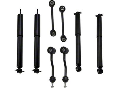 Front and Rear Shocks with Sway Bar Links (97-06 Jeep Wrangler TJ)