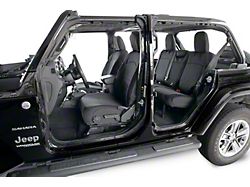 Hybrid Neoprene Front and Rear Seat Covers; Black (18-23 Jeep Wrangler JL 4-Door)