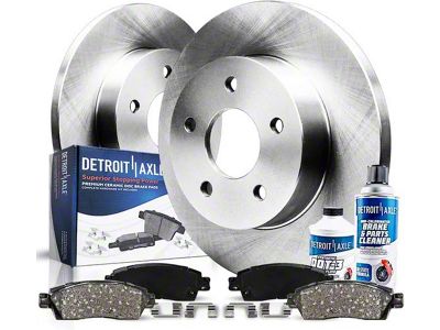 Solid Brake Rotor, Pad, Brake Fluid and Cleaner Kit; Rear (03-06 Jeep Wrangler TJ w/ Rear Disc Brakes)