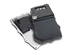 PPE Heavy-Duty Cast Aluminum Deep Transmission Pan; Brushed (18-24 2.0L or 3.0L EcoDiesel Jeep Wrangler JL w/ Automatic Transmission)