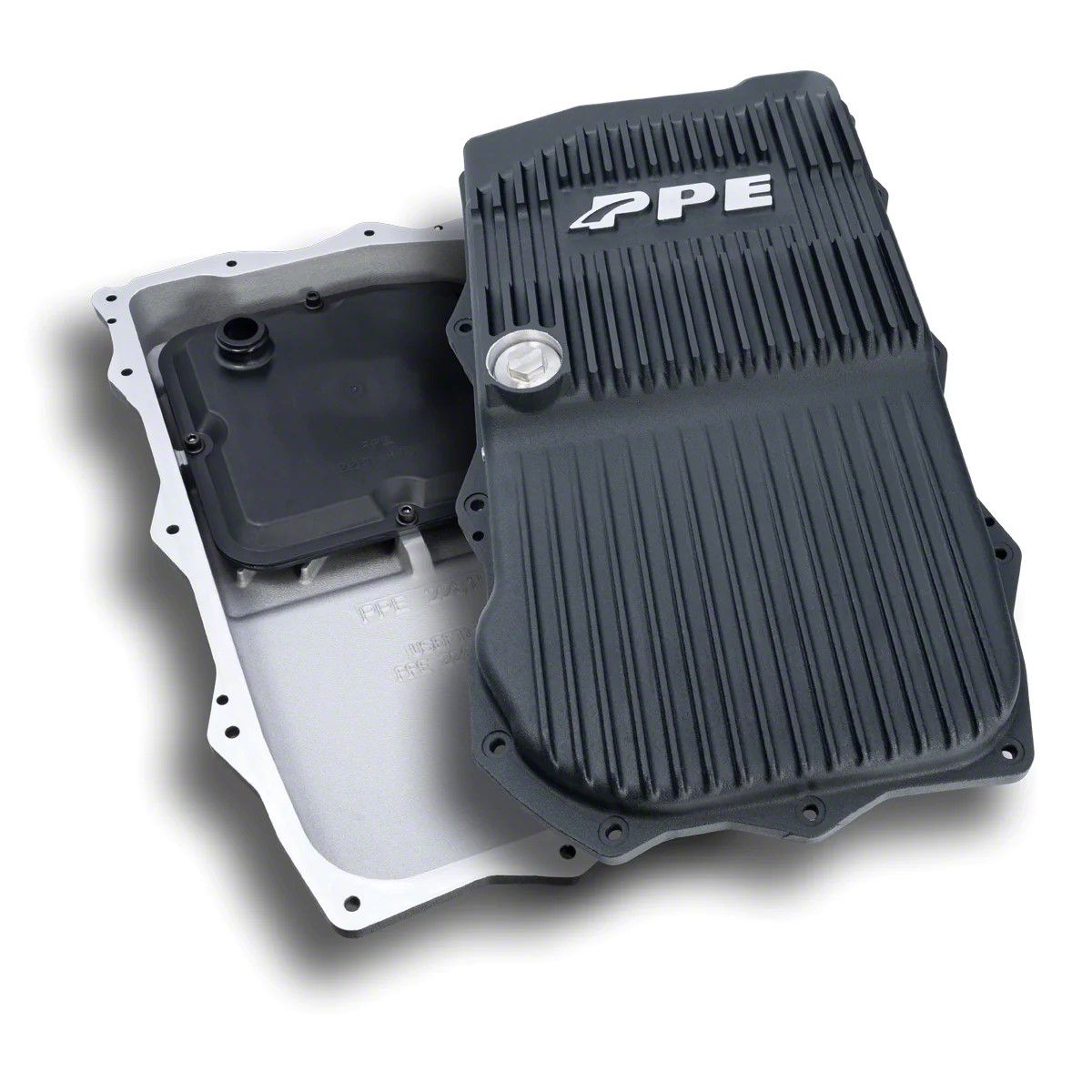 PPE Jeep Gladiator HeavyDuty Cast Aluminum Transmission Oil Pan; Black