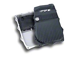 PPE Heavy-Duty Cast Aluminum Transmission Oil Pan; Black (20-24 3.6L Jeep Gladiator JT w/ Automatic Transmission)