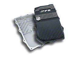 PPE Heavy-Duty Cast Aluminum Transmission Oil Pan; Brushed (20-23 3.6L Jeep Gladiator JT w/ Automatic Transmission)