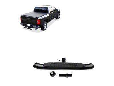 4-Inch Oval Hitch Step for 2-Inch Receiver; Black (Universal; Some Adaptation May Be Required)