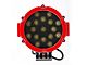 7-Inch Red Round LED Light; Spot/Flood Combo Beam (Universal; Some Adaptation May Be Required)