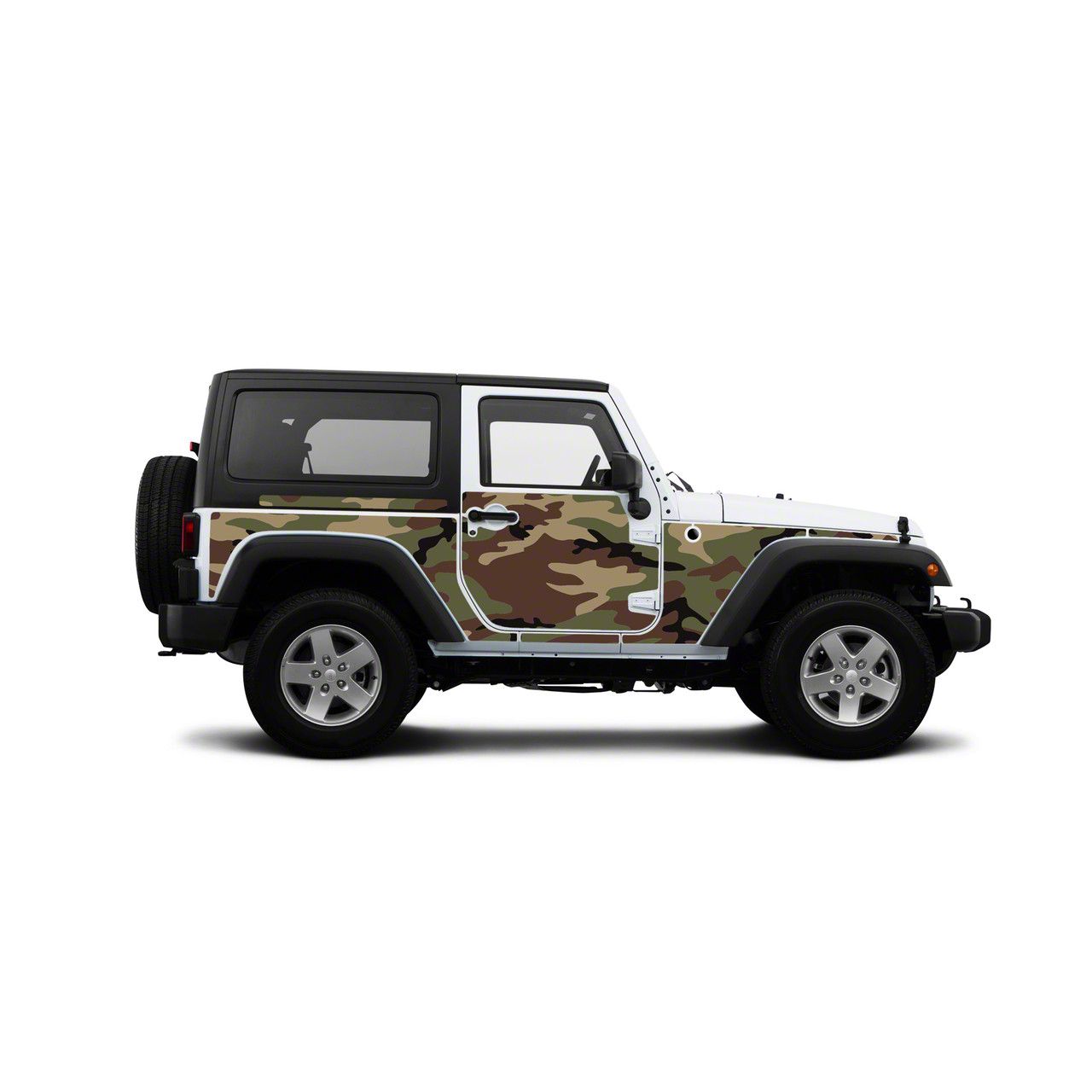 4x4 Attitude Jeep Wrangler Action Shield Body Armor; Army Camo 