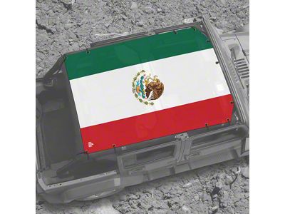 4x4 Attitude Sunshade; Mexican Flag (07-18 Jeep Wrangler JK 4-Door)