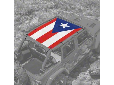 4x4 Attitude Sunshade; Puerto Rican Flag (18-24 Jeep Wrangler JL 4-Door)