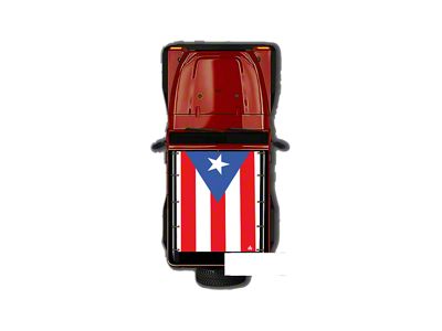 4x4 Attitude Sunshade; Puerto Rican Flag (97-06 Jeep Wrangler TJ)