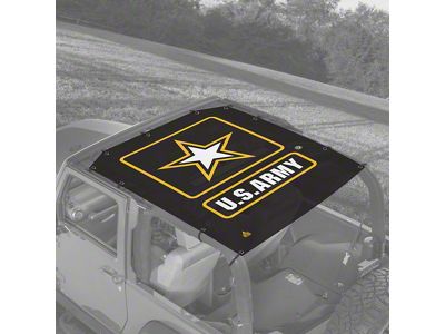 4x4 Attitude Sunshade; US Army (07-18 Jeep Wrangler JK 2-Door)