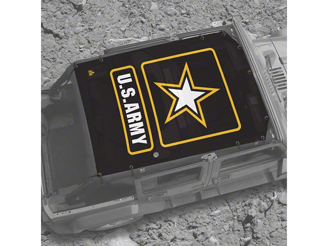 4x4 Attitude Sunshade; US Army (07-18 Jeep Wrangler JK 4-Door)