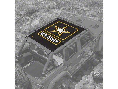4x4 Attitude Sunshade; US Army (18-24 Jeep Wrangler JL 4-Door)