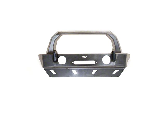 Motobilt Crusher HD Front Bumper with Bull Bar and Skid Plate; Bare Steel (20-24 Jeep Gladiator JT)