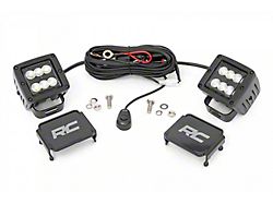Rough Country 2-Inch Black Series LED Cube Lights; Flood Beam (Universal; Some Adaptation May Be Required)