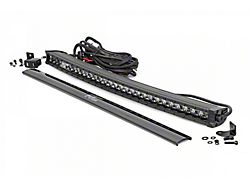 Rough Country 30-Inch Black Series Curved Single Row Cool White DRL LED Light Bar; Spot Beam (Universal; Some Adaptation May Be Required)
