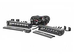 Rough Country 8-Inch Black Series Cool White DRL LED Light Bars; Spot Beam (Universal; Some Adaptation May Be Required)