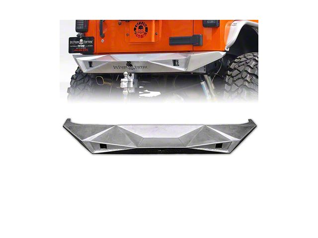 Beast Series Rear Bumper; Bare Aluminum (07-18 Jeep Wrangler JK)
