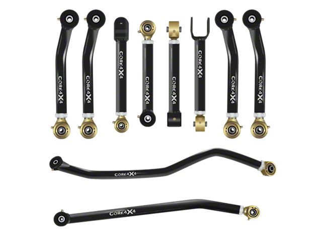 Core 4x4 Camp Series Adjustable Upper and Lower Control Arm and Track Bar Kit (97-06 Jeep Wrangler TJ)