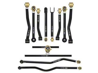 Core 4x4 Camp Series Adjustable Upper and Lower Control Arm, Track Bar and 2.5-Ton Steering Kit (07-18 Jeep Wrangler JK)