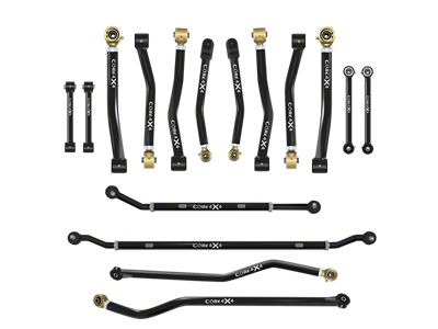 Core 4x4 Camp Series Adjustable Upper and Lower Control Arm, Track Bar, 2.5-Ton Steering and End Link Kit (18-24 Jeep Wrangler JL)