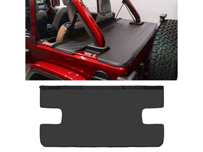 Cargo Cover; Black (18-24 Jeep Wrangler JL 4-Door)