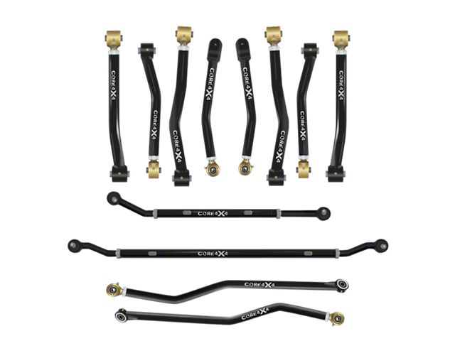 Core 4x4 Crawl Series Adjustable Upper and Lower Control Arm, Track Bar and 2.5-Ton Steering Kit (18-24 Jeep Wrangler JL)