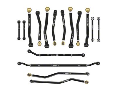 Core 4x4 Crawl Series Adjustable Upper and Lower Control Arm, Track Bar, 2.5-Ton Steering and End Link Kit (18-24 Jeep Wrangler JL)