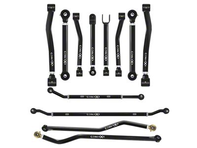 Core 4x4 Cruise Series Adjustable Upper and Lower Control Arm, Track Bar and 2.5-Ton Steering Kit (18-24 Jeep Wrangler JL)