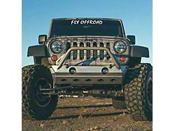 Fly Offroad Front Skid Plate; Raw Steel (07-18 Jeep Wrangler JK)