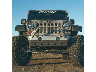 Fly Offroad Front Skid Plate; Raw Steel (07-18 Jeep Wrangler JK)