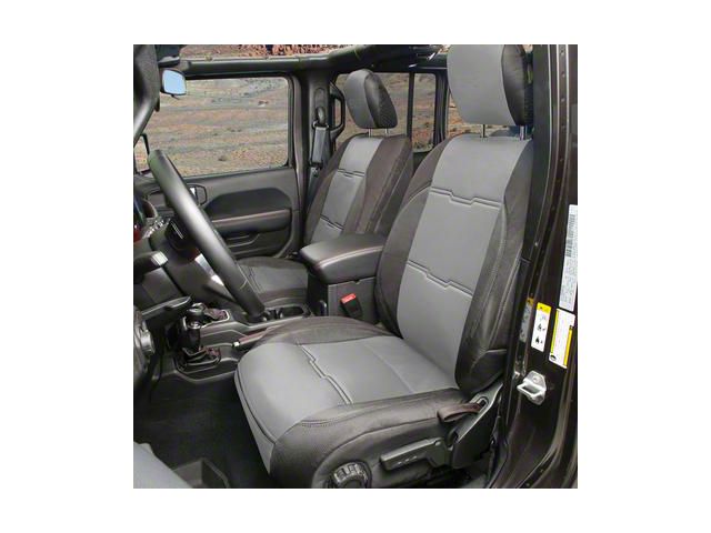 Smittybilt GEN2 Neoprene Front and Rear Seat Covers; Black/Charcoal (18-24 Jeep Wrangler JL 2-Door)