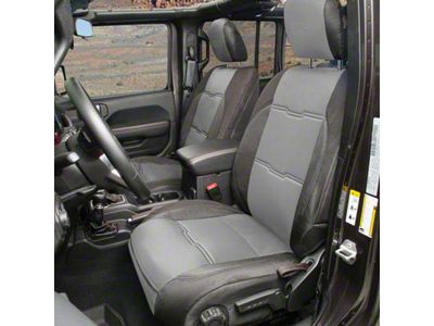Smittybilt GEN2 Neoprene Front and Rear Seat Covers; Black/Charcoal (18-23 Jeep Wrangler JL 2-Door)