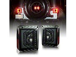 Rival Series LED Tail Lights; Black Housing; Smoked Lens (07-18 Jeep Wrangler JK)