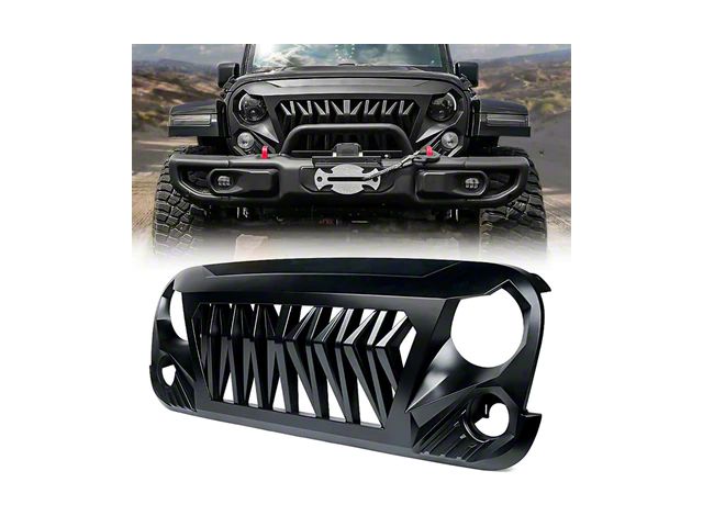 Venom Series Grille; Black (07-18 Jeep Wrangler JK)