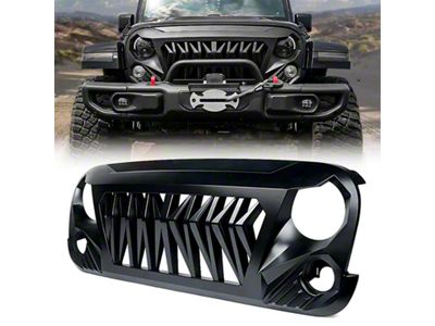 Venom Series Grille; Black (07-18 Jeep Wrangler JK)