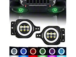 4-Inch RGB Halo LED Fog Lights (18-23 Jeep Wrangler JL)
