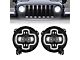 9-Inch LED Halo Headlights with DRL and 4-Inch LED Fog Lights; Black Housing; Clear Lens (20-24 Jeep Gladiator JT Rubicon w/ Plastic Front Bumper)