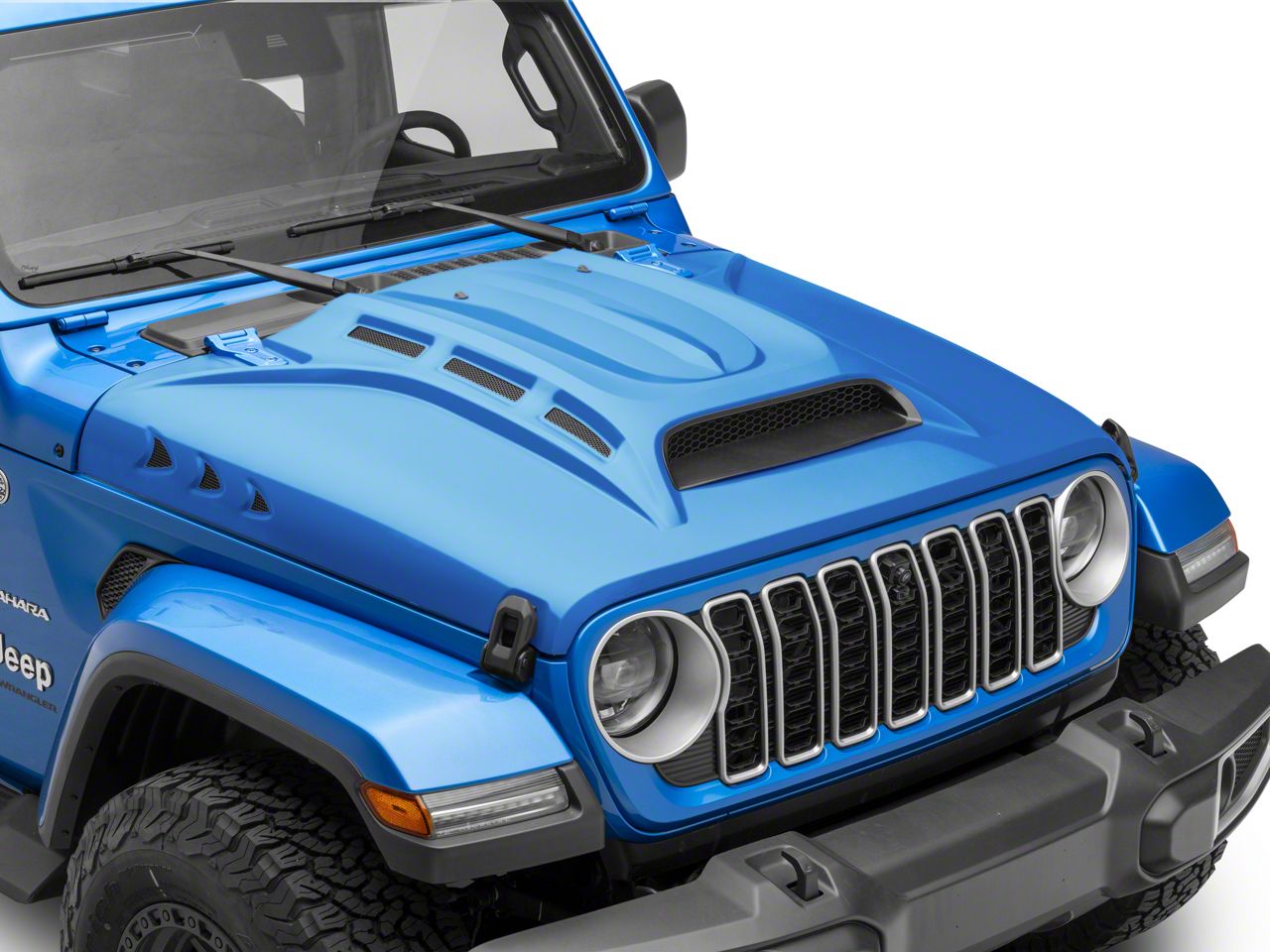 Jeep Gladiator Piranha Series Hood with Functional Air Vents; Unpainted ...