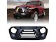 Vader Series Grille with Turn Signal and DRL; Black (18-24 Jeep Wrangler JL)