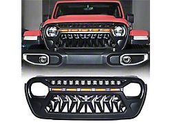 Venom Grille with Amber LED Running Lights; Black (20-23 Jeep Gladiator JT)