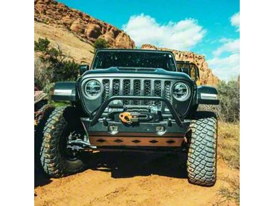 Fly Offroad Winch Front Bumper; Raw Steel (20-24 Jeep Gladiator JT)